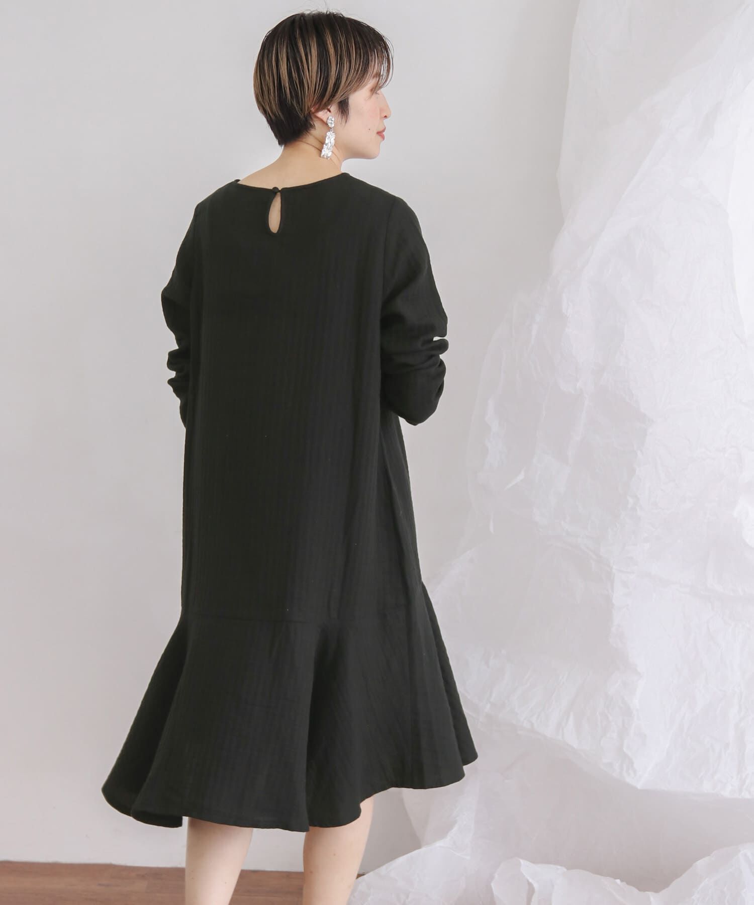  「ガーゼペプラムワンピース」|ワンピース|