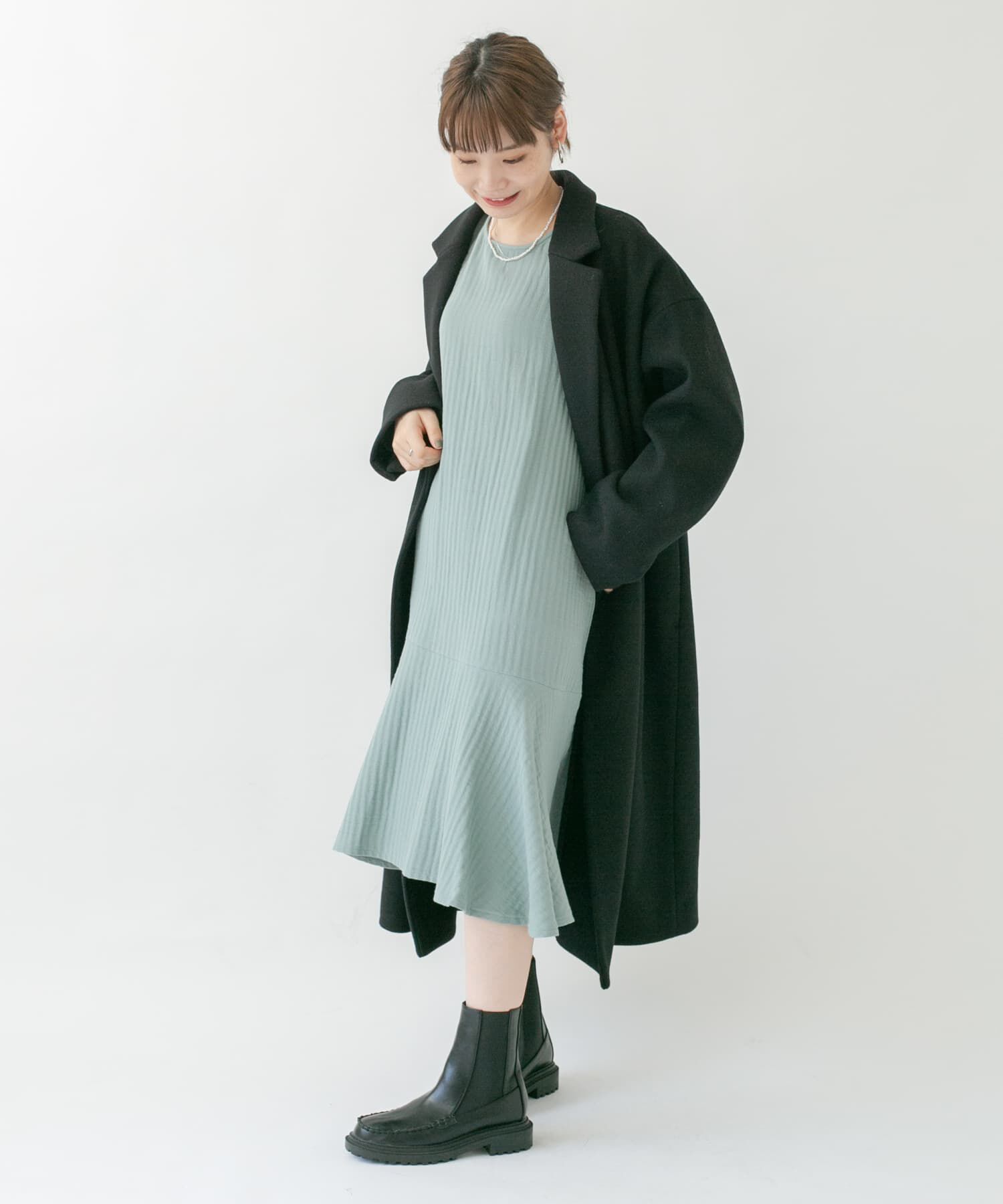  「ガーゼペプラムワンピース」|ワンピース|