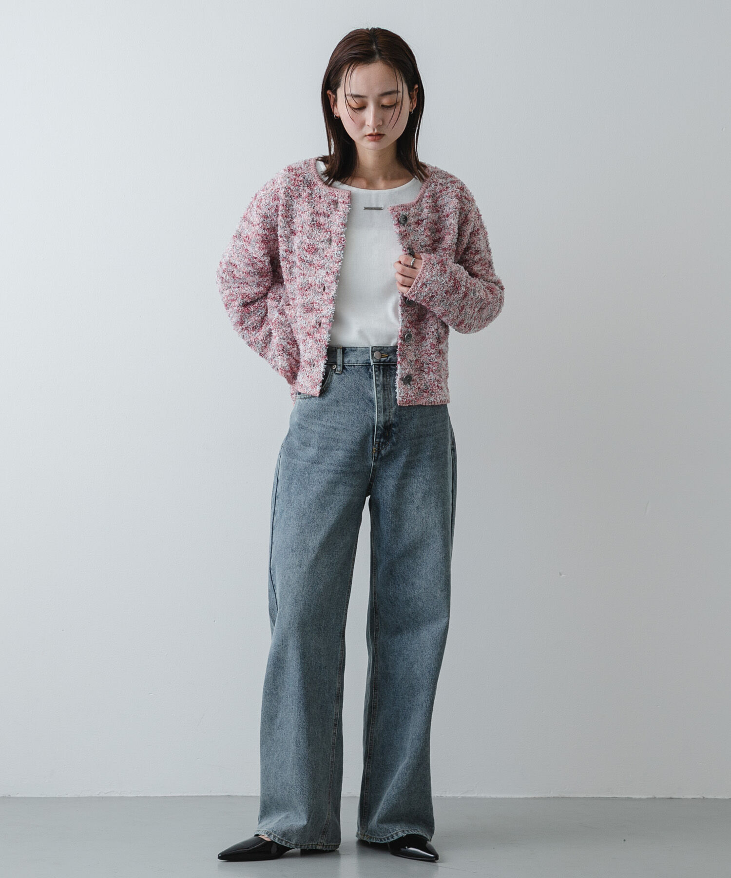 SENSE OF PLACE by URBAN RESEARCH「『洗濯可』ミックスツイードカーディガン」|カーディガン|