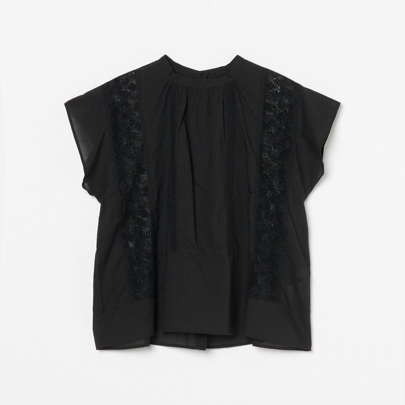  「normment MANNY LACE BLOUSE」|シャツ・ブラウス|ブラック