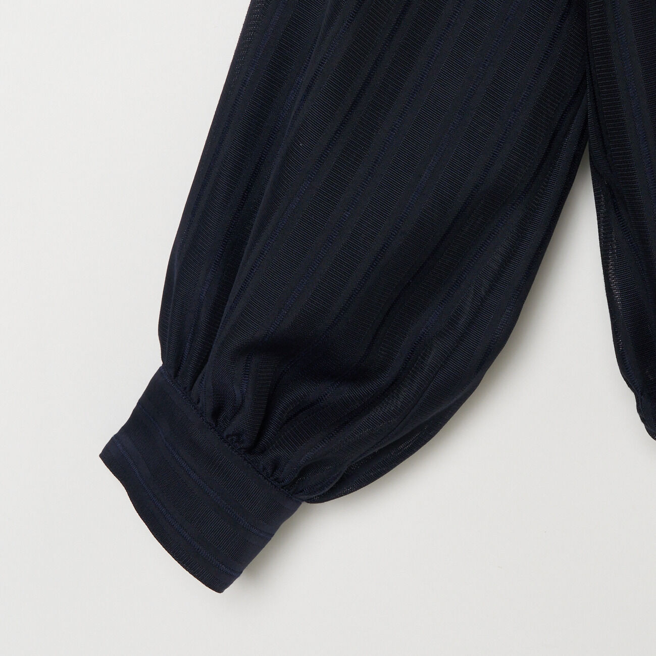 HELIOPOLE「HELIOPOLE SHEER STRIPE DRAWSTRING SHIRT」|シャツ・ブラウス|