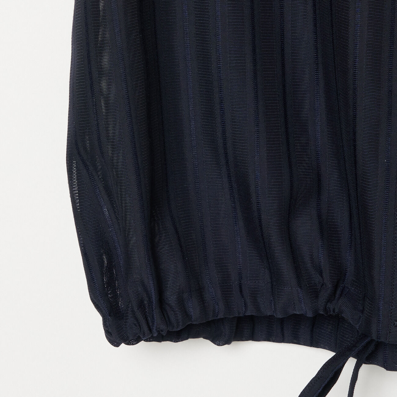 HELIOPOLE「HELIOPOLE SHEER STRIPE DRAWSTRING SHIRT」|シャツ・ブラウス|
