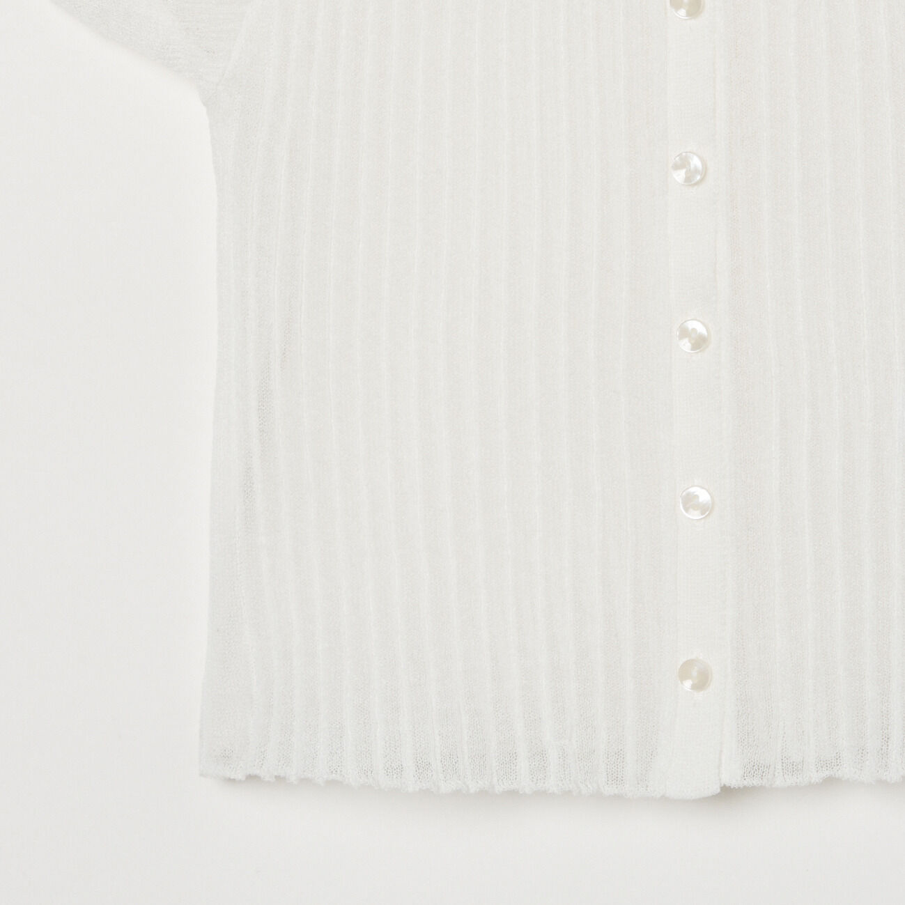  「uca SHEER VOLUME SLEEVE CARDIGAN」|ニット・セーター|