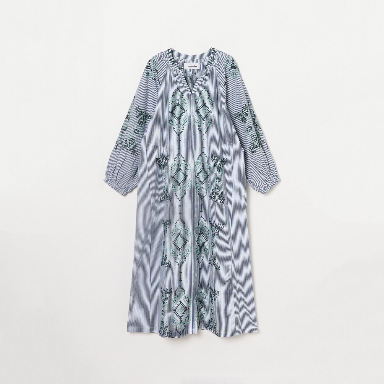  「SARA MALLIKA COTTON AARI EMBROIDERY DRESS」|ワンピース|ブラック