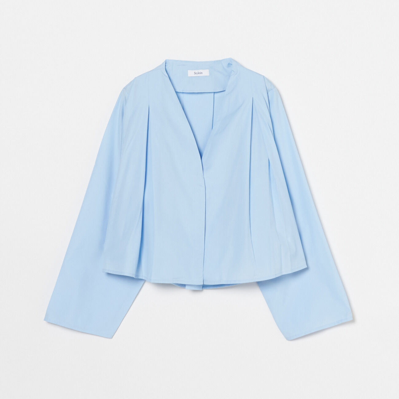  「Stylein JAYLENE SHORT V NECK SHIRT」|シャツ・ブラウス|スカイブルー