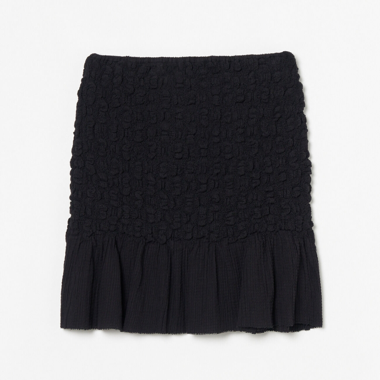  「venit SMOCKING CHECK BEA TOP」|シャツ・ブラウス|ブラック