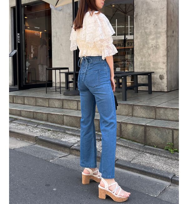 MAJESTICLEGON「クロップドフリルブラウス」|シャツ・ブラウス|