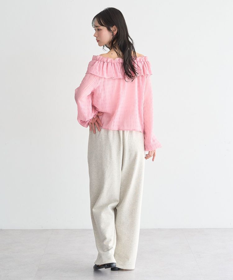 earth music&ecology「シアーチェック2wayオフショルブラウス」|シャツ・ブラウス|