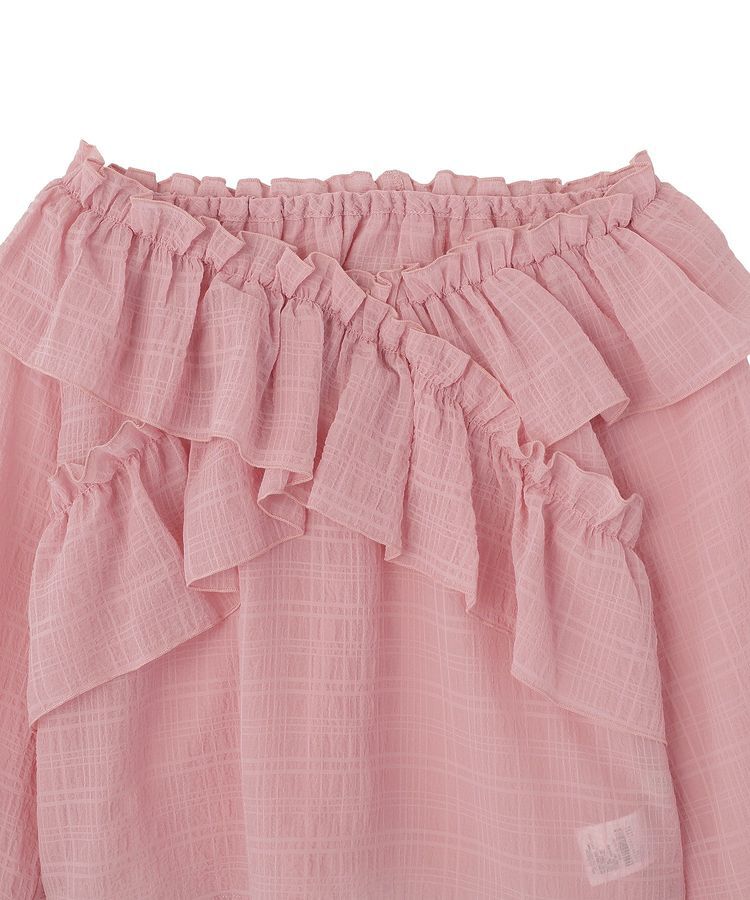 earth music&ecology「シアーチェック2wayオフショルブラウス」|シャツ・ブラウス|