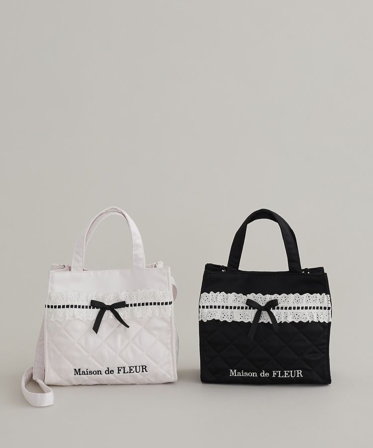 Maison de FLEUR「コットンフリル2Wayトートバッグ」|トートバッグ|