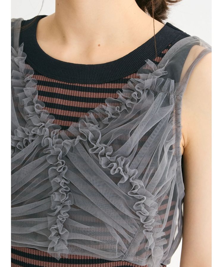 Green Parks「・ELENCARE　DUE　フリルチュールビスチェ」|Tシャツ・カットソー|