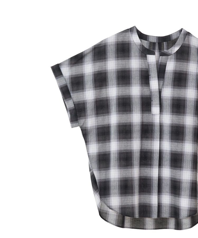 Green Parks「綿麻混フレンチスリーブスキッパーシャツ」|シャツ・ブラウス|