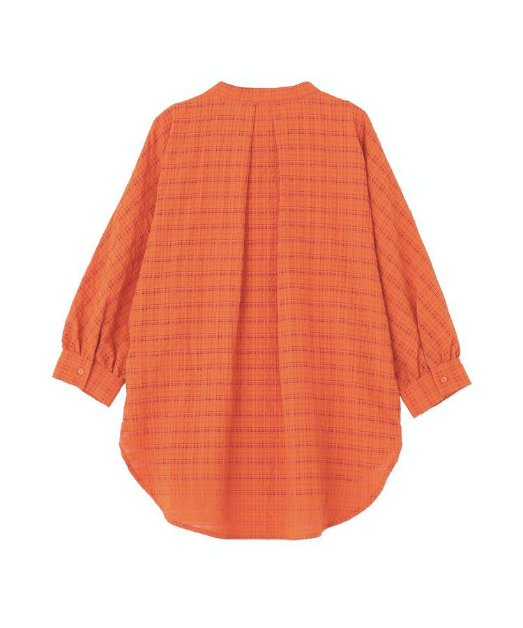 Green Parks「シアーチェック７分袖シャツ」|シャツ・ブラウス|