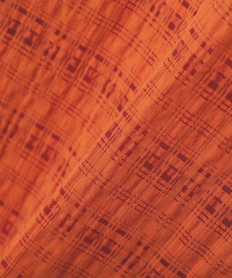 Green Parks「シアーチェック７分袖シャツ」|シャツ・ブラウス|