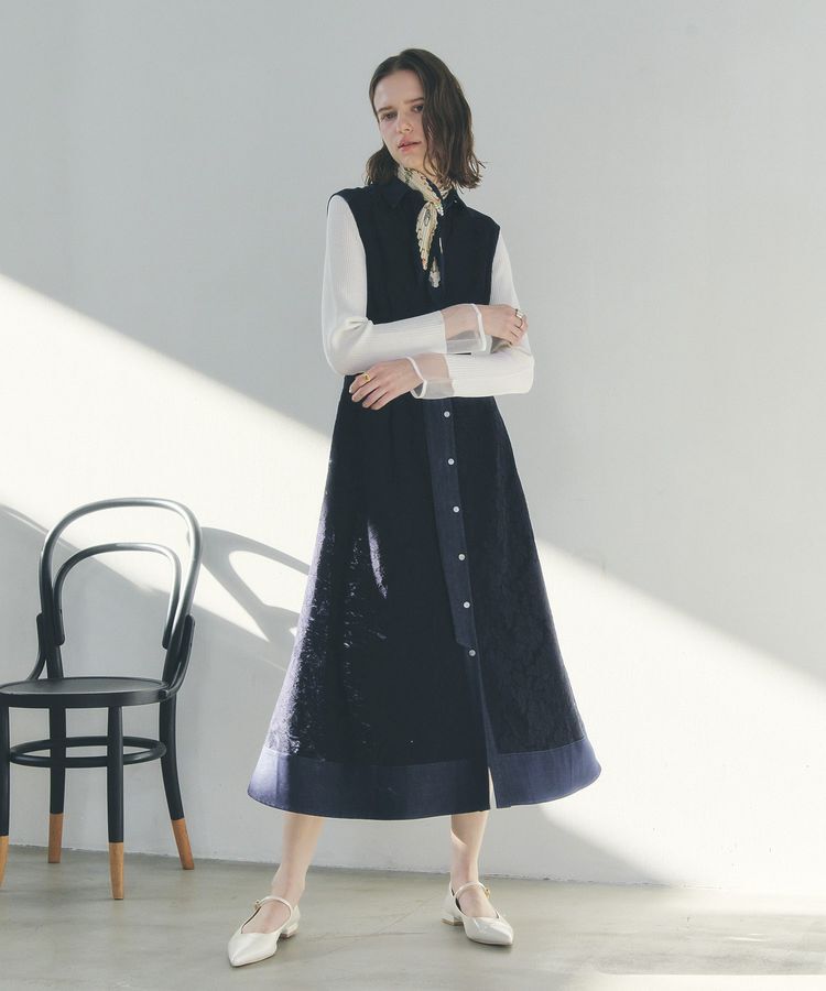 YECCA VECCA「レース切替ジレワンピース」|ワンピース|