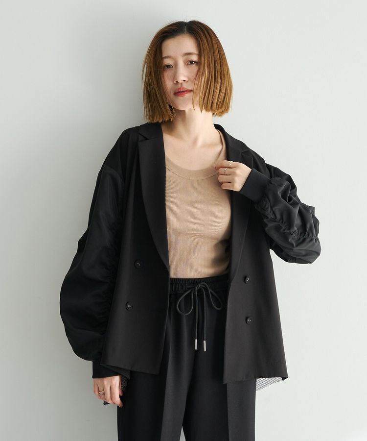 Editt by YECCA VECCA「異素材MIXテーラードジャケット」|テーラードジャケット|