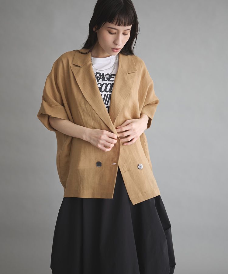 GARAGE OF GOOD CLOTHING「リネン半袖ジャケット」|テーラードジャケット|