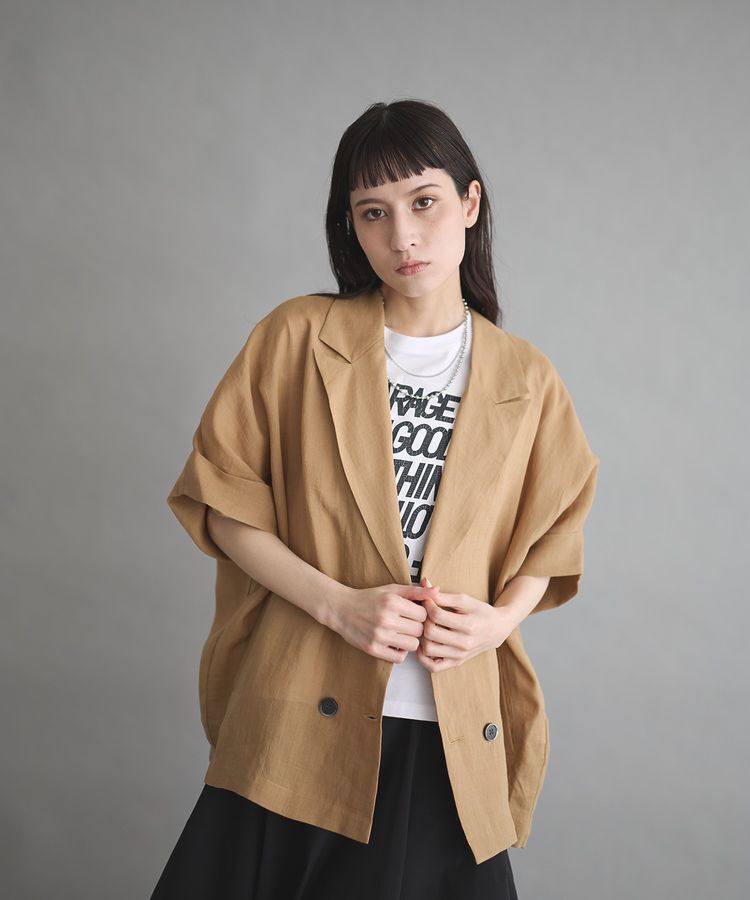 GARAGE OF GOOD CLOTHING「リネン半袖ジャケット」|テーラードジャケット|