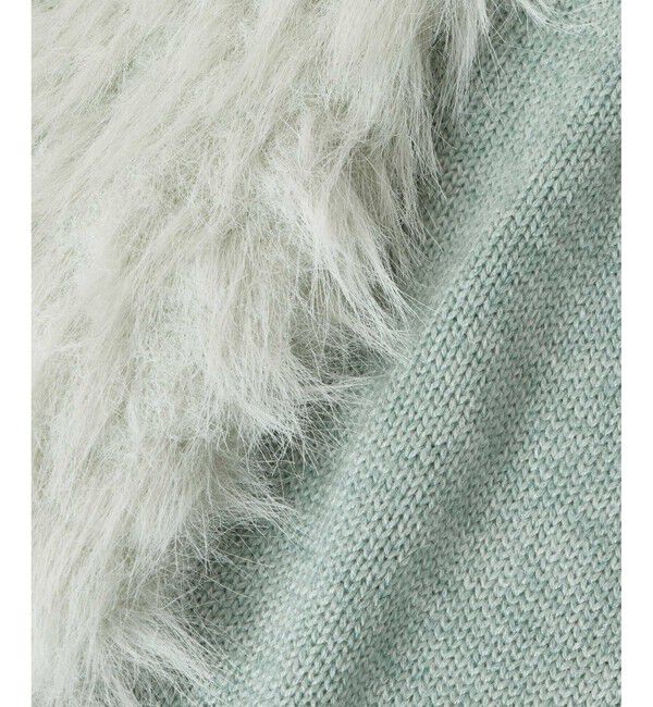 allureville「ジャガードフェイクファーコンビニットジレ」|ベスト・ジレ|