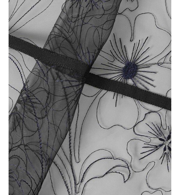 LOULOU WILLOUGHBY「【LOULOU WILLOUGHBY】オーガンジーフラワー刺繍ワンピース」|ワンピース|