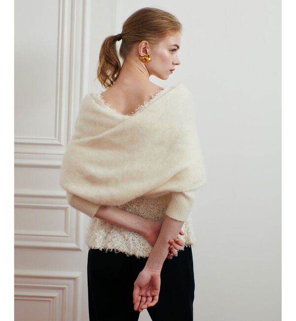 LOULOU WILLOUGHBY「【LOULOU WILLOUGHBY】クロスアームニット」|ストール|