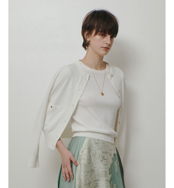 allureville「ポケットクルーカーディガン」|カーディガン|オフホワイト
