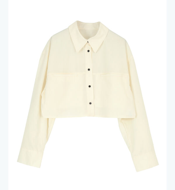 titivate「ロングスリーブクロップドポケットシャツ」|シャツ・ブラウス|