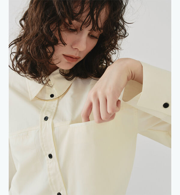 titivate「ロングスリーブクロップドポケットシャツ」|シャツ・ブラウス|