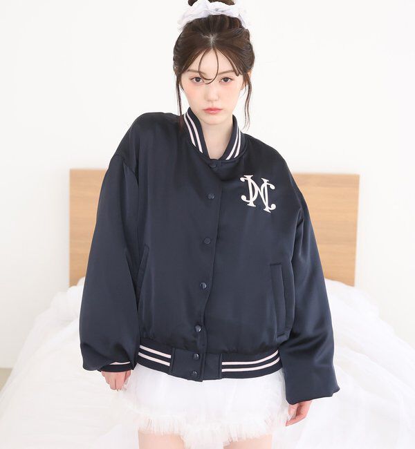  「ロゴ入りスカジャン」|ダウンベスト・ベスト|