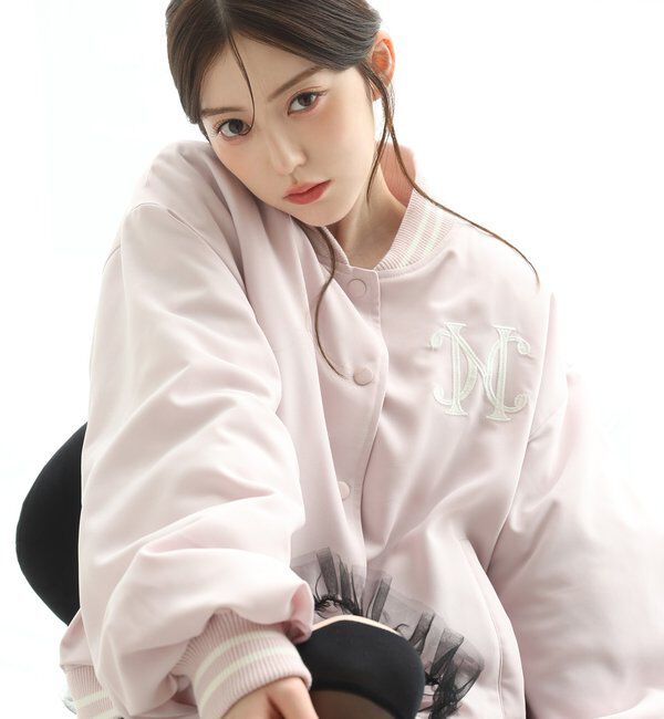  「ロゴ入りスカジャン」|ダウンベスト・ベスト|