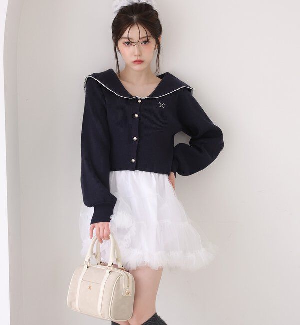  「チュールティアードミ二スカート」|スカート|