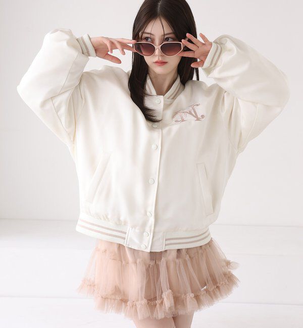  「チュールティアードミ二スカート」|スカート|