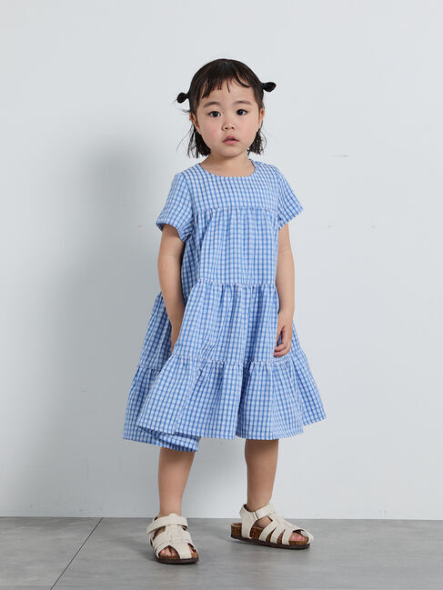 Samansa Mos2 Lagom「☆チェック柄ティアードワンピース」|ワンピース|