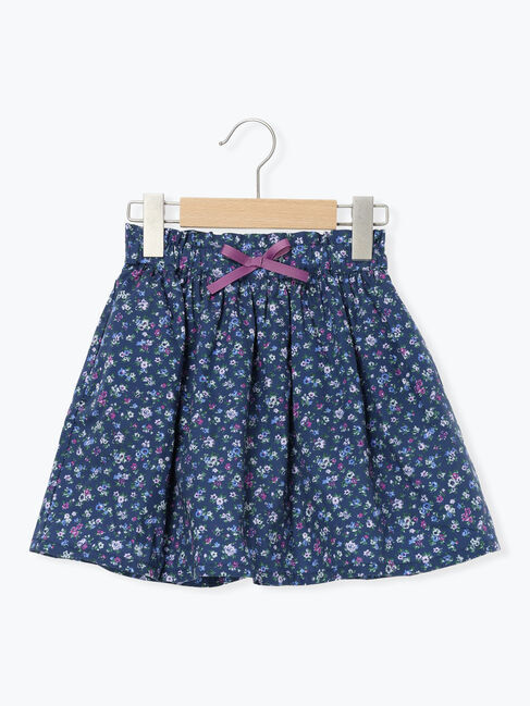 Samansa Mos2 Lagom「花柄スカパン」|スカート|ネイビー