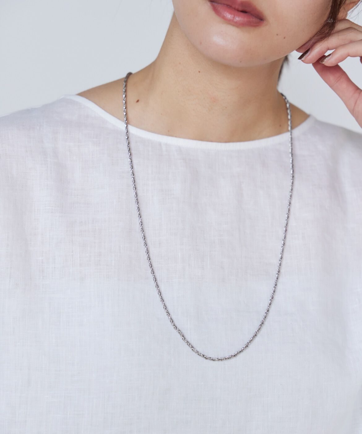 7-IDconcept.「ロングチェーンシルバーネックレス」|その他|
