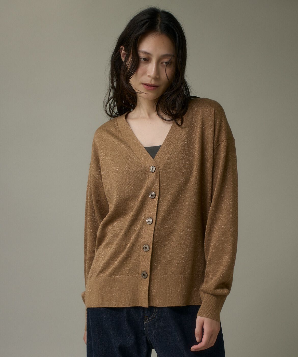 DAY by DAY it&rsquo;s international「Ｖネックラメカーディガン」|カーディガン|