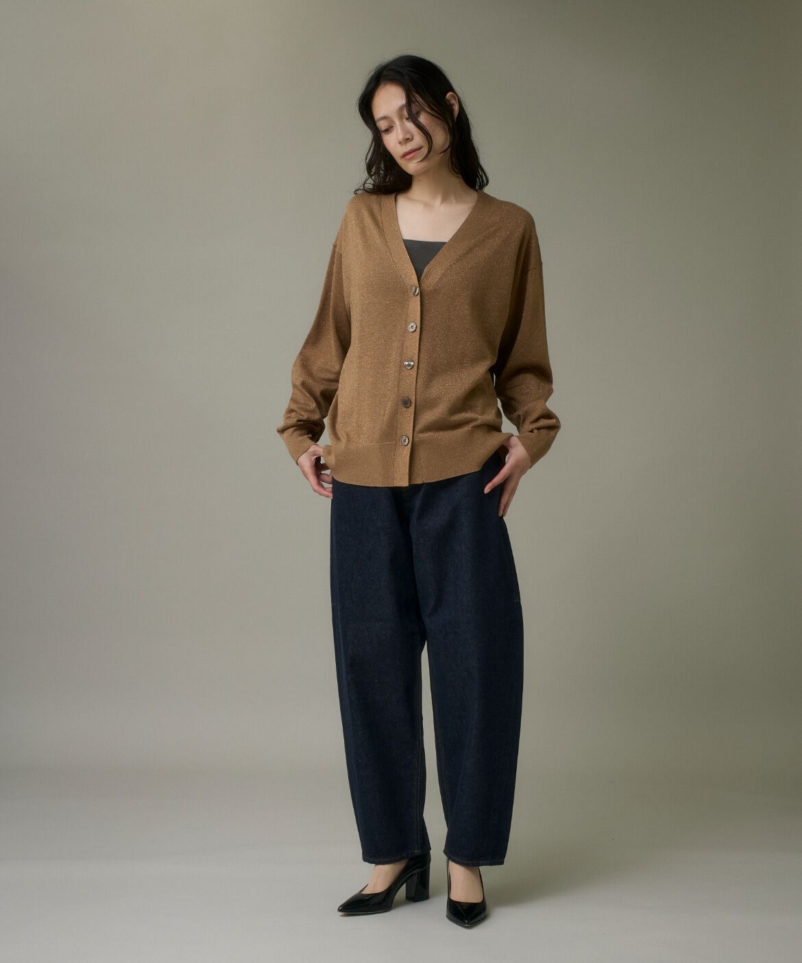 DAY by DAY it&rsquo;s international「Ｖネックラメカーディガン」|カーディガン|