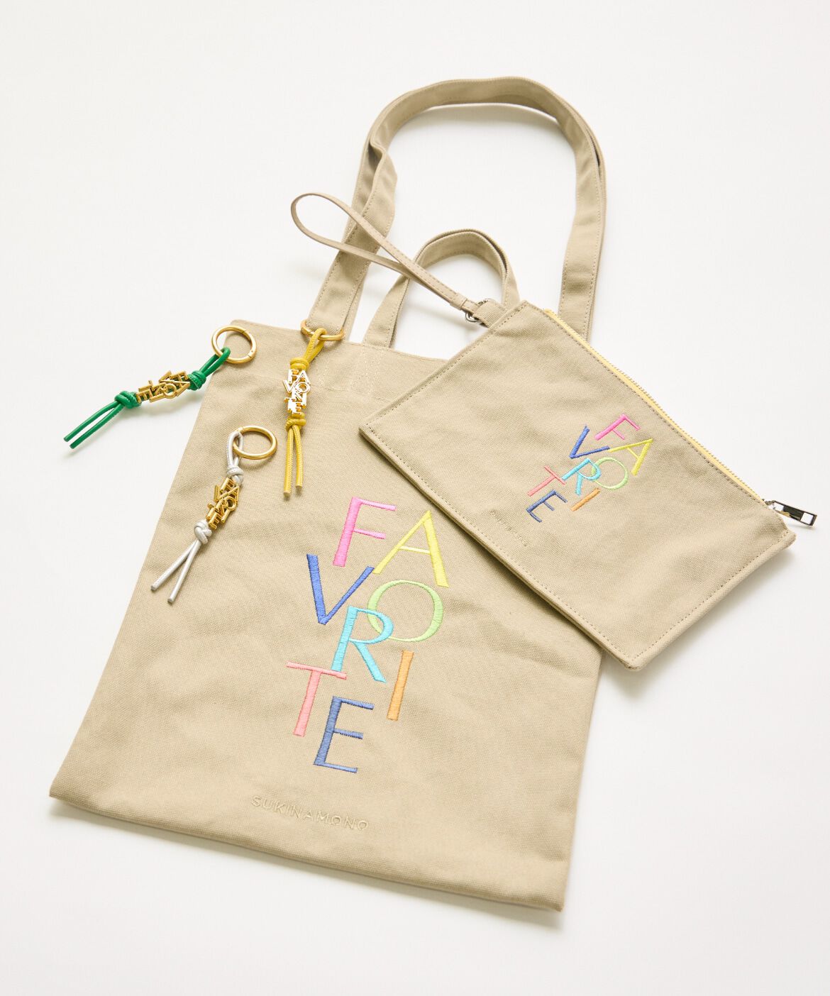 FAVORITE SUKINAMONO「《RAINBOW COLLECTION》刺繍ロゴキャンバストート」|トートバッグ|