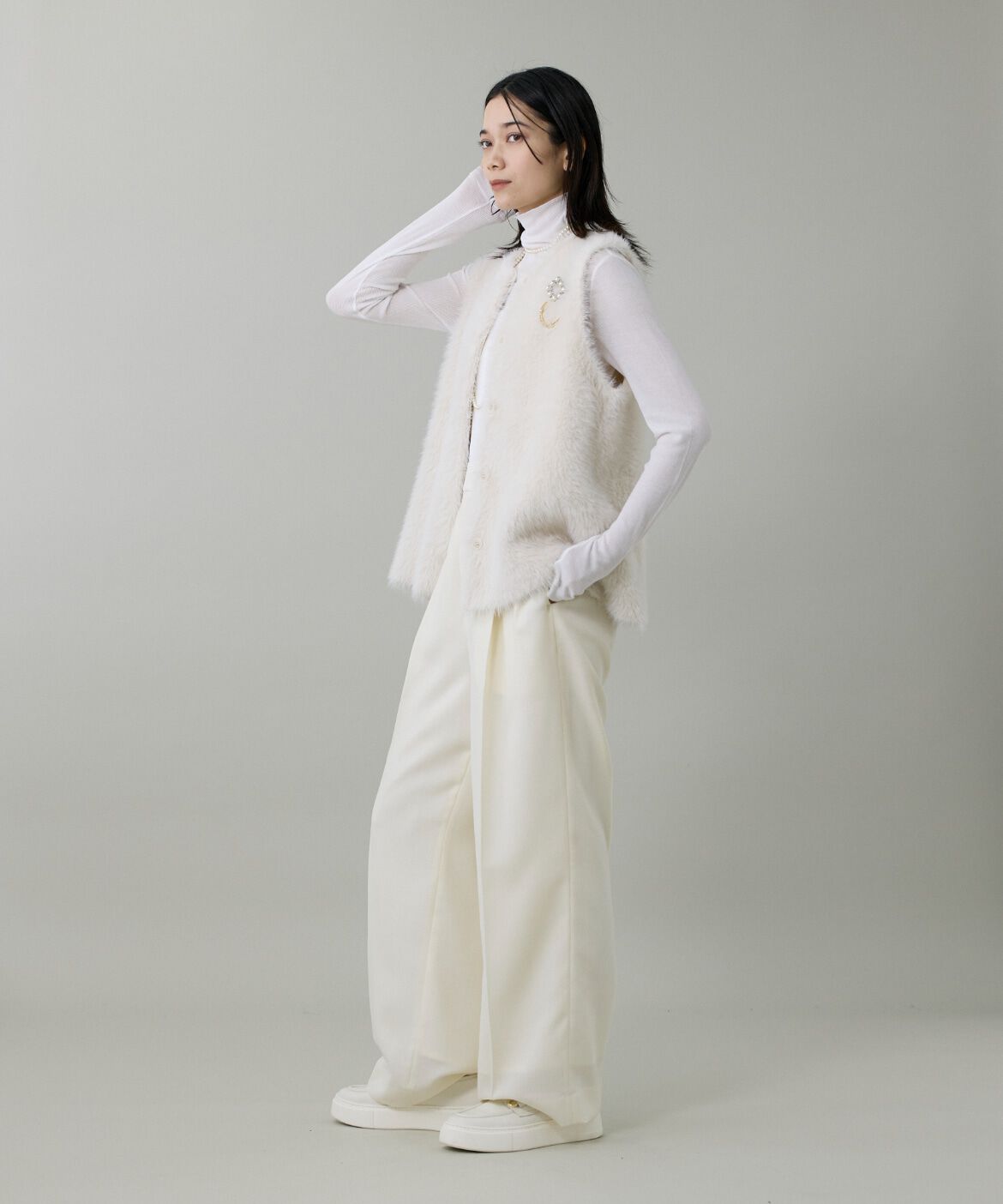 INED「ハイネックロングTシャツ」|Tシャツ・カットソー|