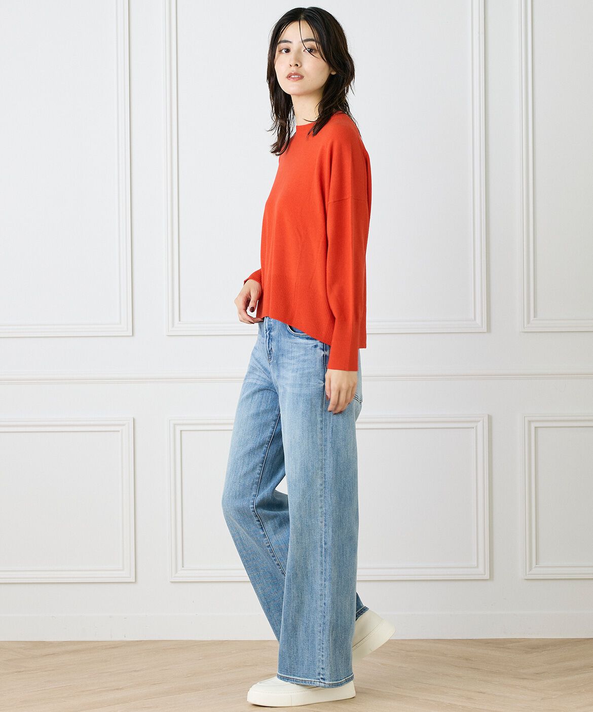 INED「クルーネックプルオーバーニット」|ニット・セーター|