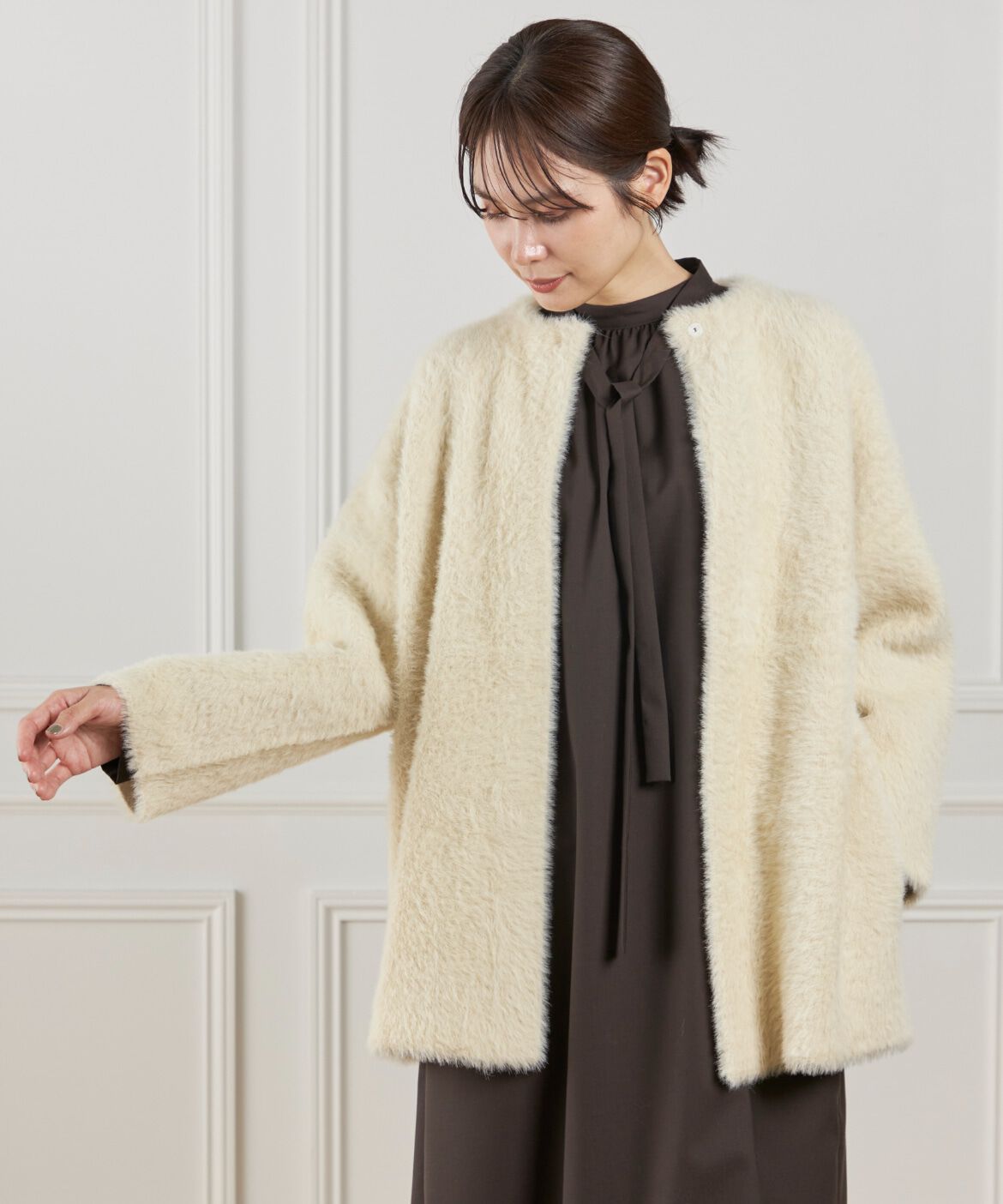 DAY by DAY it&rsquo;s international「フェザーニットコーディガン」|カーディガン|アイボリー2