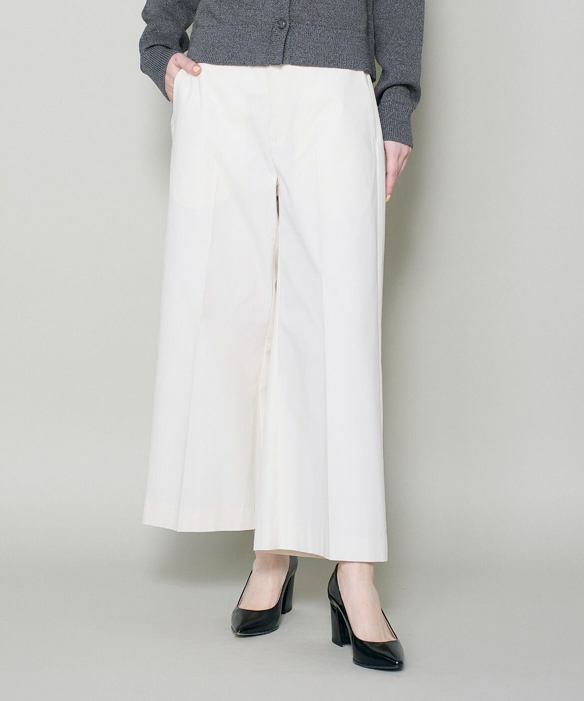 DAY by DAY it&rsquo;s international「強撚チノワイドクロップドパンツ」|チノ|オフホワイト1