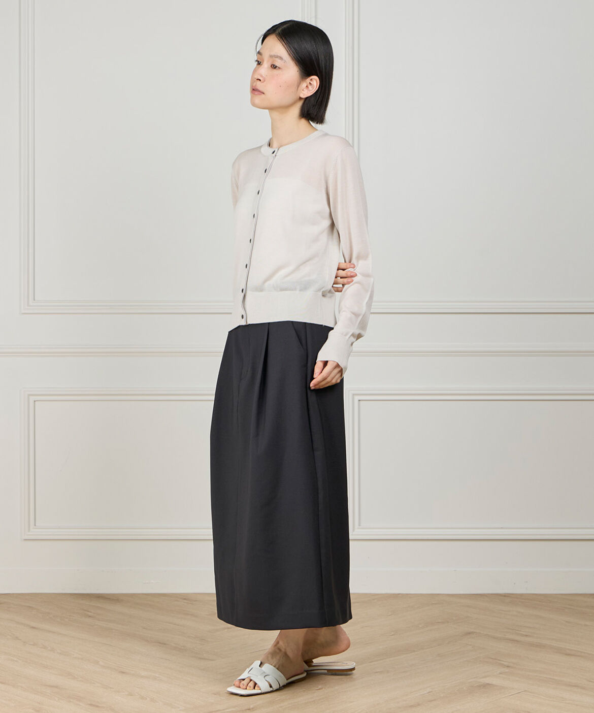 DAY by DAY it&rsquo;s international「ドライツイストストレートタックスカート」|台形|