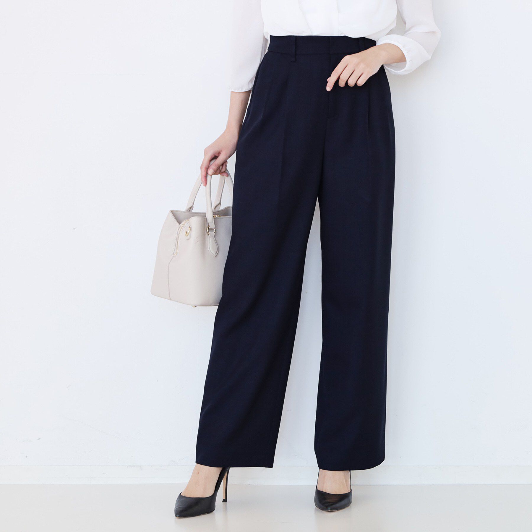 COUP DE CHANCE「【手洗い可】タック入りワイドパンツ」|その他|