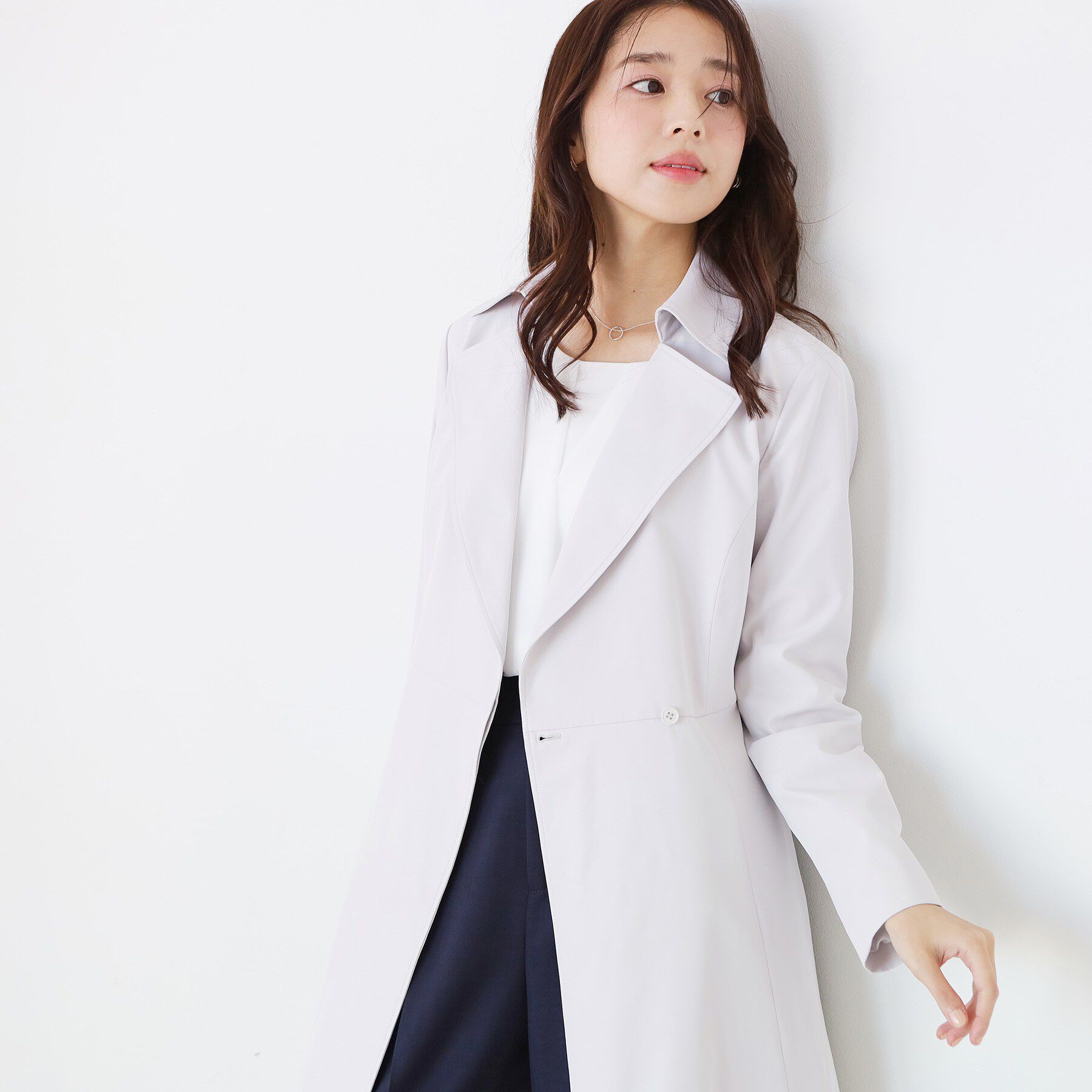 COUP DE CHANCE「【きれいめ羽織り】Aラインドレスコート」|トレンチコート|