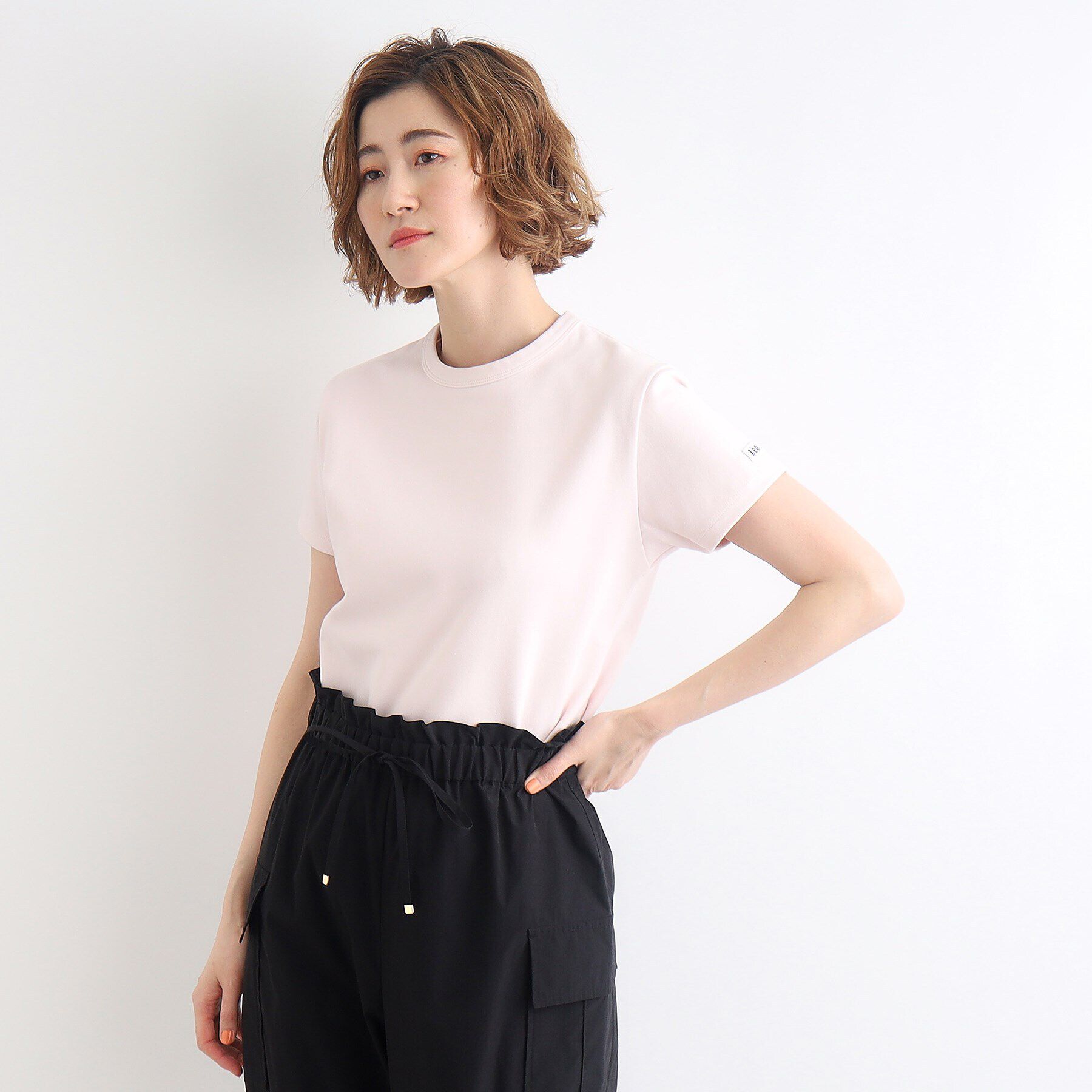 grove「＜Lee&times;grove（別注色あり）＞ COMPACT FIT LOGO T－SHIRT」|Tシャツ・カットソー|ピンク(071)