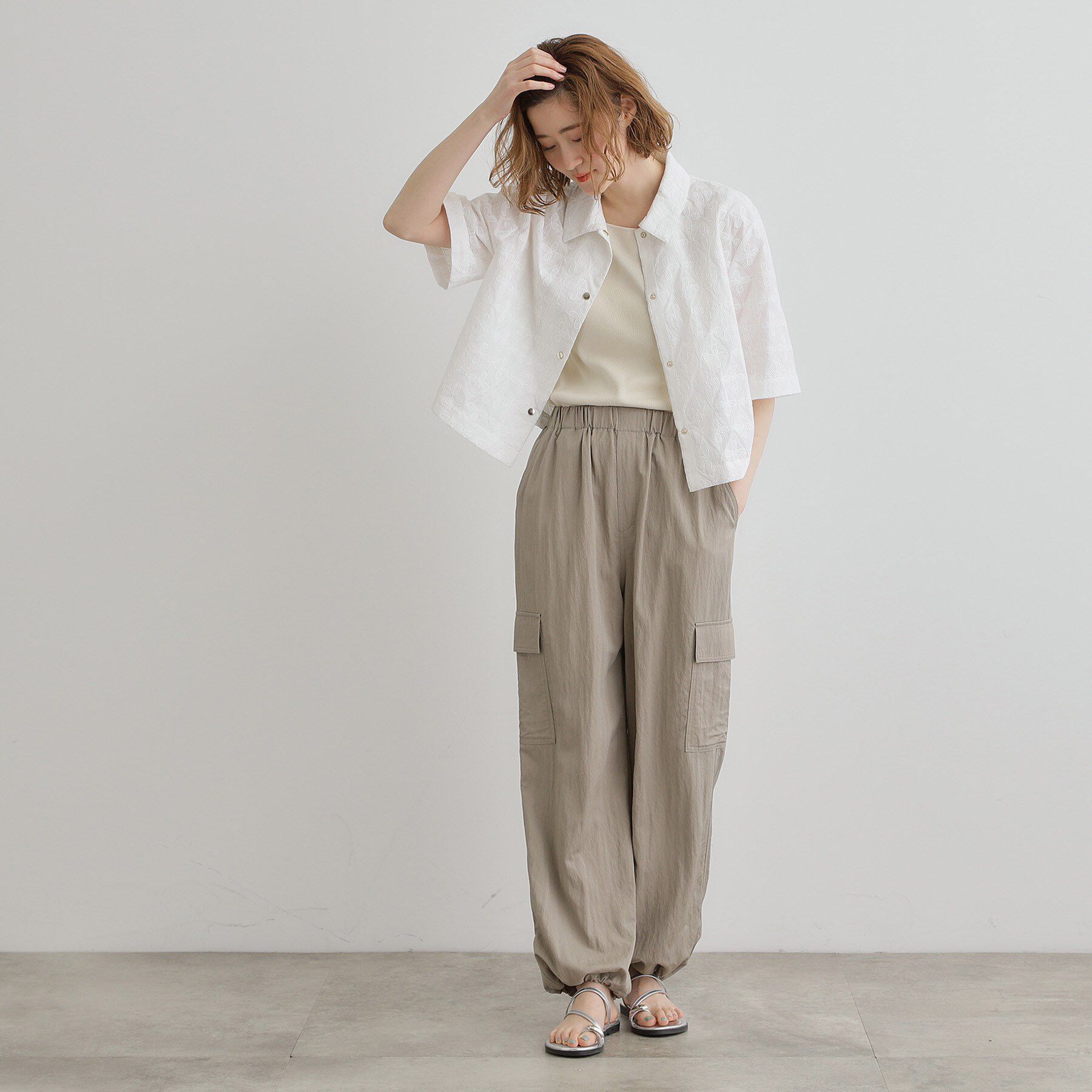 grove「【ひんやり】2WAYツイルカーゴパンツ」|その他|