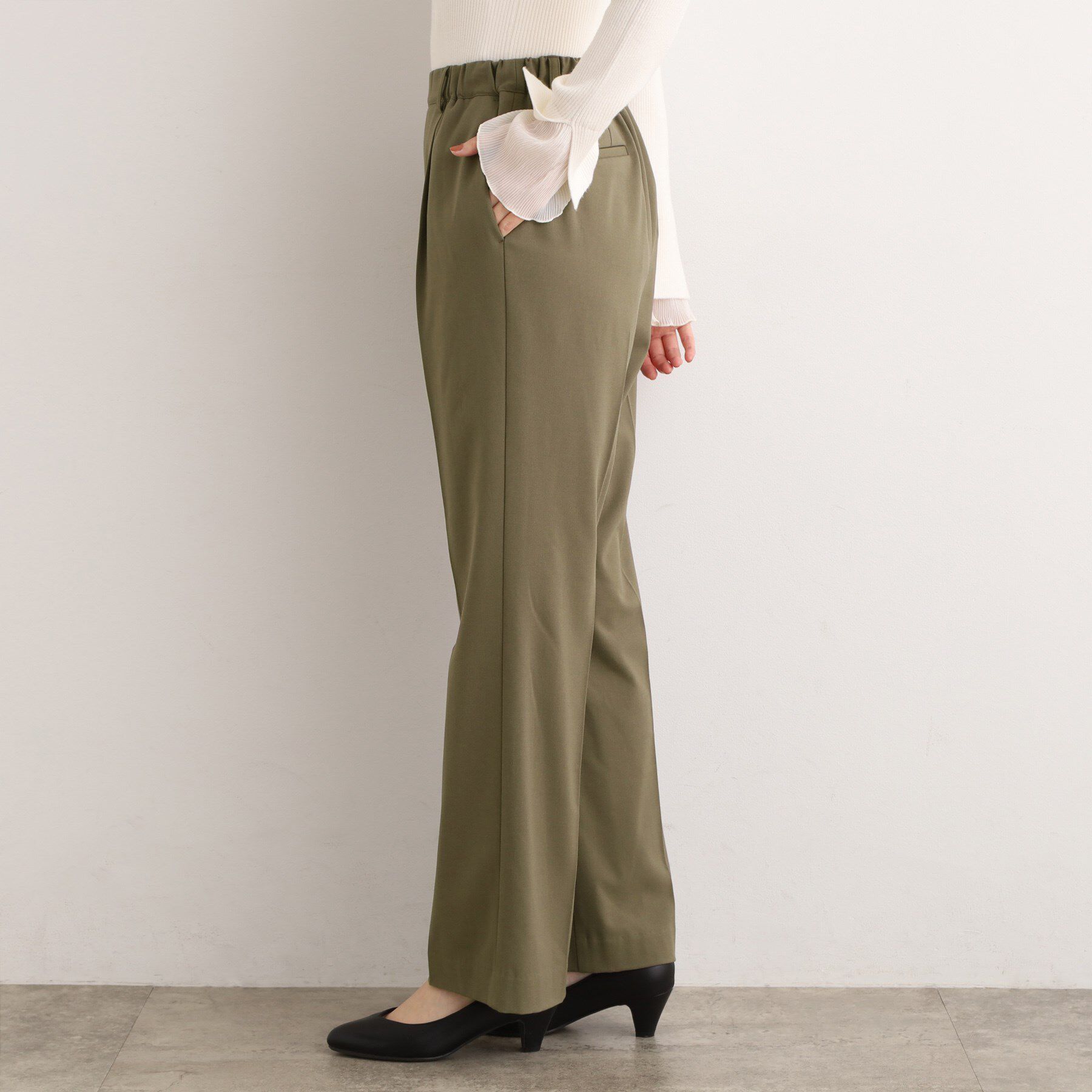 grove「【あったか裏起毛】きれいも楽ちんも叶える、ストレッチストレートパンツ」|その他|