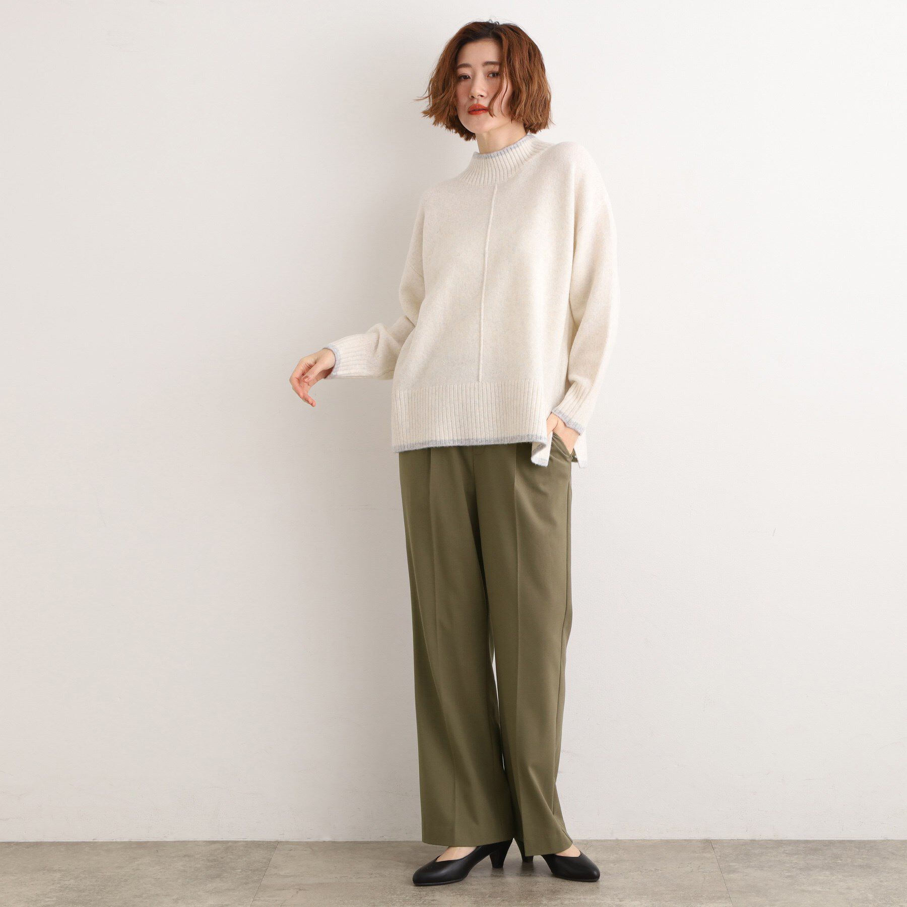 grove「【あったか裏起毛】きれいも楽ちんも叶える、ストレッチストレートパンツ」|その他|