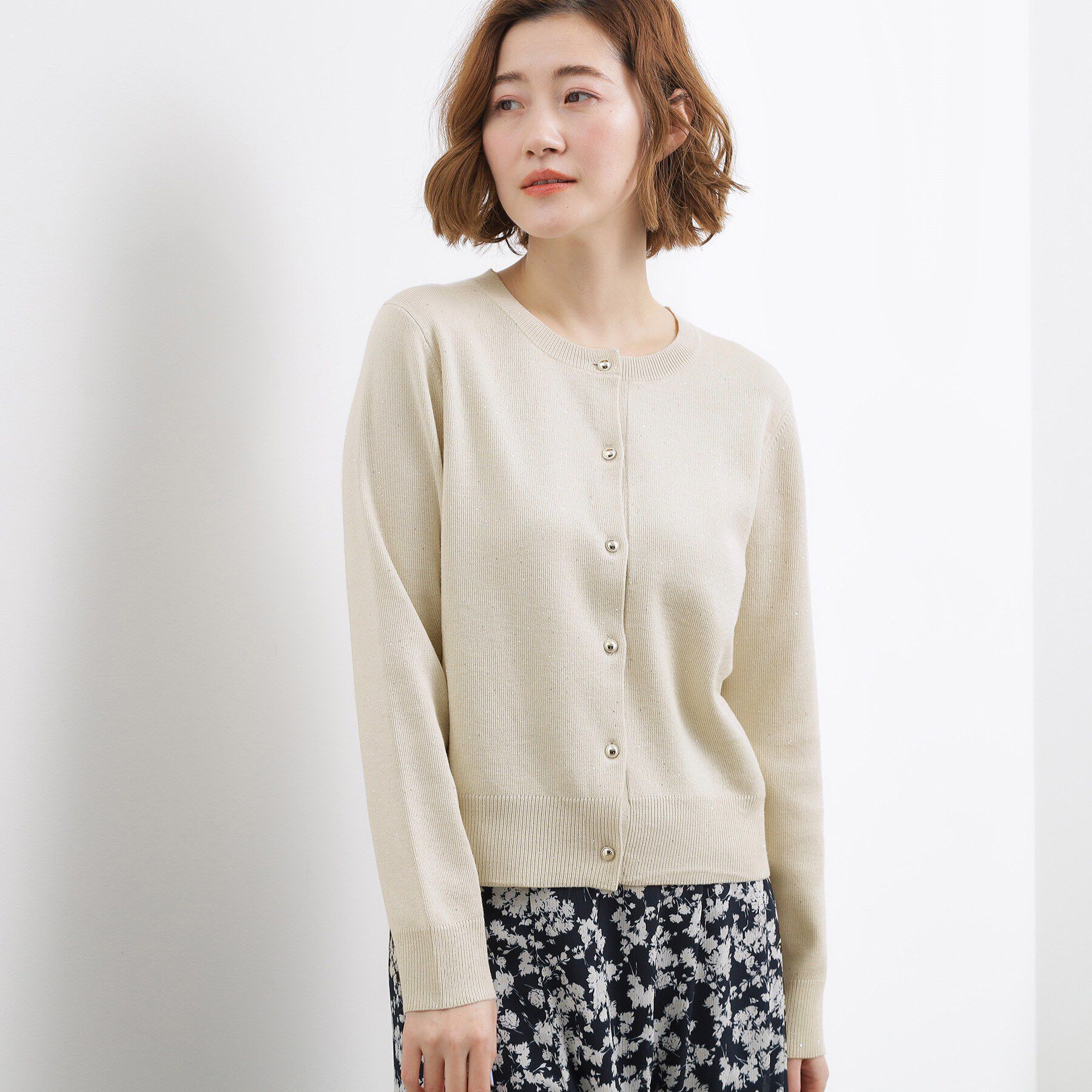 grove「大人のための華やぎニットカーディガン」|カーディガン|オフホワイト(003